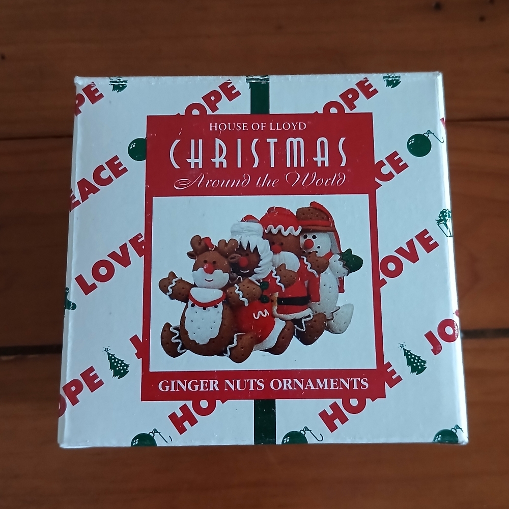 VINTAGE 1996 House Of Lloyd Christmas Around The World Ginger Nuts Ornaments